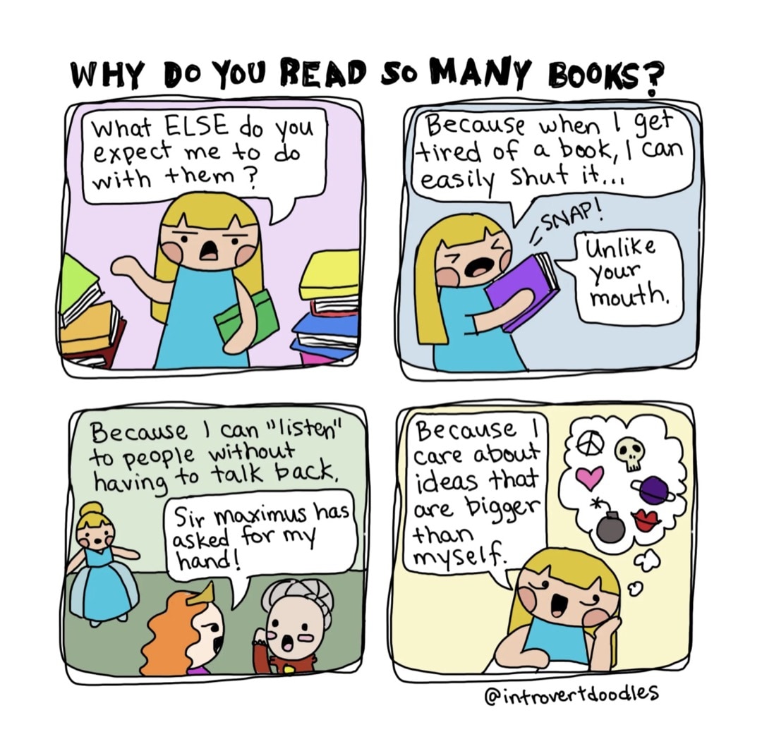 Why Do You Read So Many Books - best cartoons about books