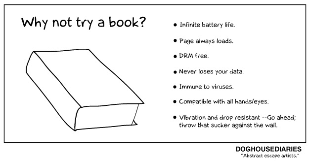 Why not try a book - #cartoon