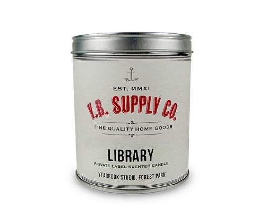 Library-scented candles: Y.B. Supply Co. Library Candle
